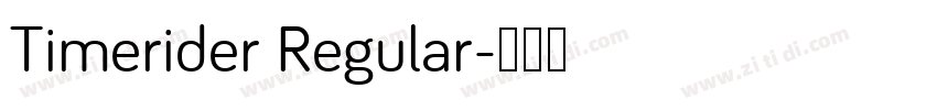 Timerider Regular字体转换